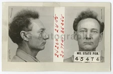 Early 20th Century Mug Shots - Edward F. Vollmer - Missouri Penitentiary 1936