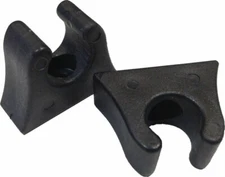 Detachable Pole Light Rod Hanger - Storage Clip - Black Rubber {Lot of 2}