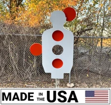 [SR] 3/8" Steel Hostage Reactive Target 10"x22" Torso & 4 Swivel Paddles PAINTED
