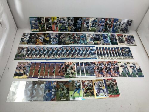 Lot of 81 Barry Sanders Football Cards Lions, Inserts, Base, Pro Set, Holo - Photo 1 sur 10