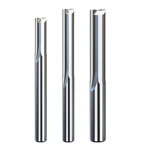 Silver Straight Slot Milling Cutter Tungsten Carbide CNC Router Bit