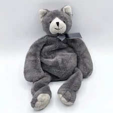 Mary Meyer Gray Cat Plush Vintage Floppy Potbelly Chamois Bean Bag White HTF 12”