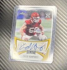 2021 Leaf Draft Auto Yellow Creed Humphrey #BA-CH2 Auto Kansas City Chiefs
