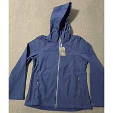 Camel Crown Navy Blue Softshell Hooded Jacket Full Zip Outdoor Activewear