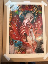 FRANKENSTEIN JAMES JEAN SIGNED EMBOSSED POSTER PRINT Guillermo Del Toro SOLD OUT