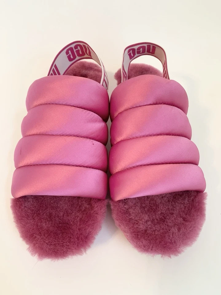 Toboganes de satén UGG Fluff Yeah para mujer (talla 7) Foto 4 de 4