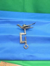 Antique Embossed Metal Sewing Bird Clamp Victorian Custom Ornate  Decorative TS