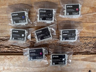 Set of 8 Epson TO540 - TO549 ink for Epson Stylus Photo R800 and R1800 printer
