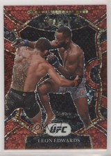 2021 Panini Select UFC Concourse Red Disco Prizm 173/199 Leon Edwards #67 7m3