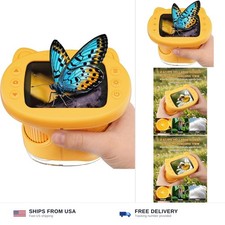 1000X Digital Microscope for Kids Handheld, 4K 2.4" IPS Screen Portable Mini ...
