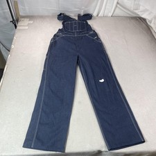Vintage Sears Roebucks Bib Overalls Mens Medium Blue Denim WearTUFF Workwear
