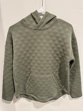 Eddie Bauer Women's Khaki Hooded Pullover Sweatshirt Size Medium