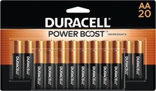 Duracell Coppertop AA Batteries with Power Boost Ingredients, 20 Count Pack Doub