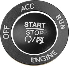 Engine Start Stop Button Cover Kit One Click Push Start Button Tr Color: Black