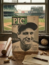 Lou Gehrig July 1937 Pic Sport Pictures 10x13.5 Magazine Rare Very Good Cond
