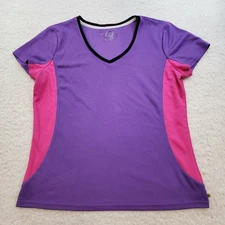 Made for Life Active Vneck Sportswear Athletic L Purple Pink Walk Run Workout