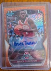 BRUCE THORNTON 2022-23 Bowman Chrome University Orange Shimmer AUTO # 02/25