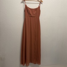 Birdy Grey Formal bridesmaid dress Women s Size Small Rust colored slit to thigh