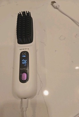 Numoya Go Brush Pro: Cordless Portable Straightener And Charger White/purple 