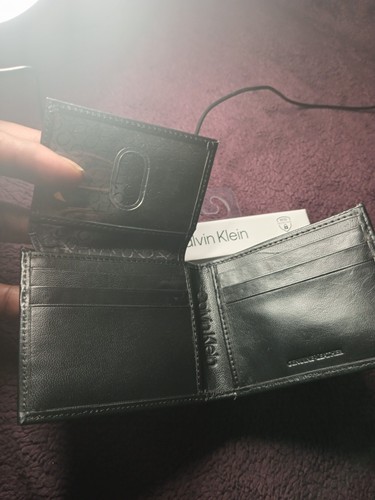 Calvin Klein Men's Wallet RFID Blocking Leather Bifold - Black - Picture 8 of 10