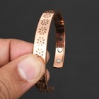Flower Design Pure Copper Magnetic Pain Energy Therapy Bangle Jewelry CB-08-055 — photo 4