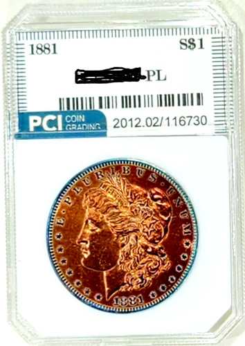 1881-P Rare Date Gem BU ++ PL  Prooflike Morgan Dollar  Reflective Rainbow