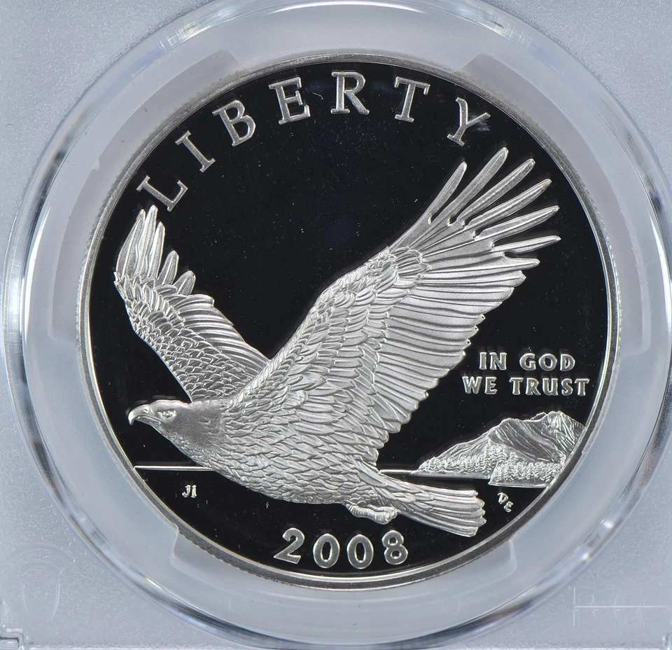 2008-P Bald Eagle Commemorative Dollar PR69 DCAM PCGS Blue Label *3166 - Image 3 of 4