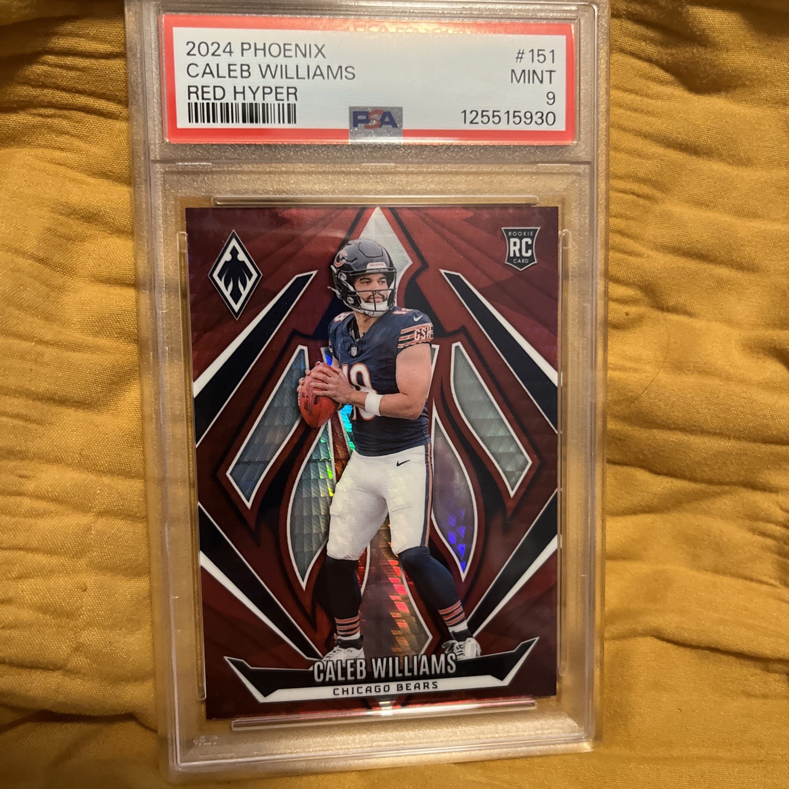 2024 Panini Phoenix - Rookies Caleb Williams #151 Red Hyper /140 (RC) PSA 9