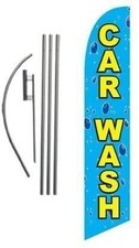 Car Wash Feather Flag Banner Swooper Flag Kit  Top Selling Car Wash Signs ...