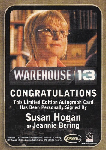 Warehouse 13 1 2010 Autograph Card Susan Hogan - Jeannie Bering - Picture 2 of 2