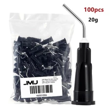 Dental Pre Bent Needle Tips, Black Flow Sealant Pre-Bent Applicator Needle Tips