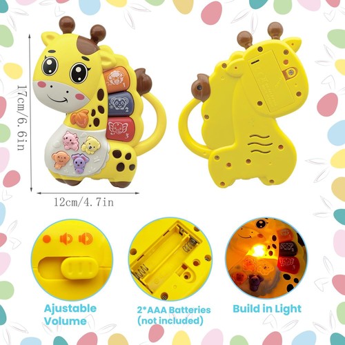 Baby Animal Piano Musical Light Infant Toys Early Education Birthday Gift girraf - Picture 4 of 7