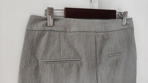 Zara Basic Collection Womens Work Smart Trousers Light Grey Dot Size 8 EUR36 - Picture 7 of 7