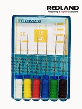 REDLAND Endodontic Root Canal K-file 25mm Size 15-40 (6 per pack)