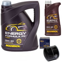 MotoröL Set Mannol 5W30 6 Liter + ÖLfilter SM 165 FüR Suzuki Grand Vitara I 2.7