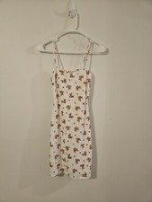 Windsor White Patterned Eyelet Spaghetti Strap Mini Dress Woman's XS