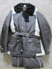 VTG Walls Blizzard Pruf Snowsuit Coat Bibs Pants Men M Black  Gray 2 pc