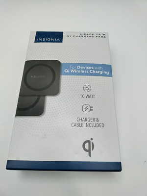 Insignia 10 W Qi Certified Wireless Charging Pad for Android / iPhone ( 2 Pack )