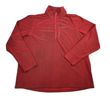 Eddie Bauer 1/4 Zip Lightweight Lodge Fleece Sweater Men  s 2XL Red