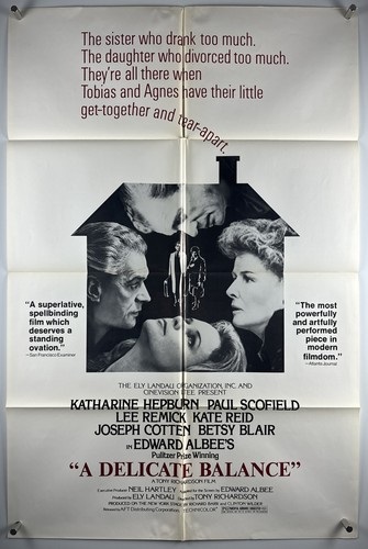 DELICATE BALANCE Movie Poster (VeryGood+) One Sheet 1974 Katharine Hepburn 22793