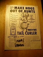 The FARM QUARTERLY-AD- SPRING 1951- WAYNE TAIL CURLER / FT. Wayne, IND