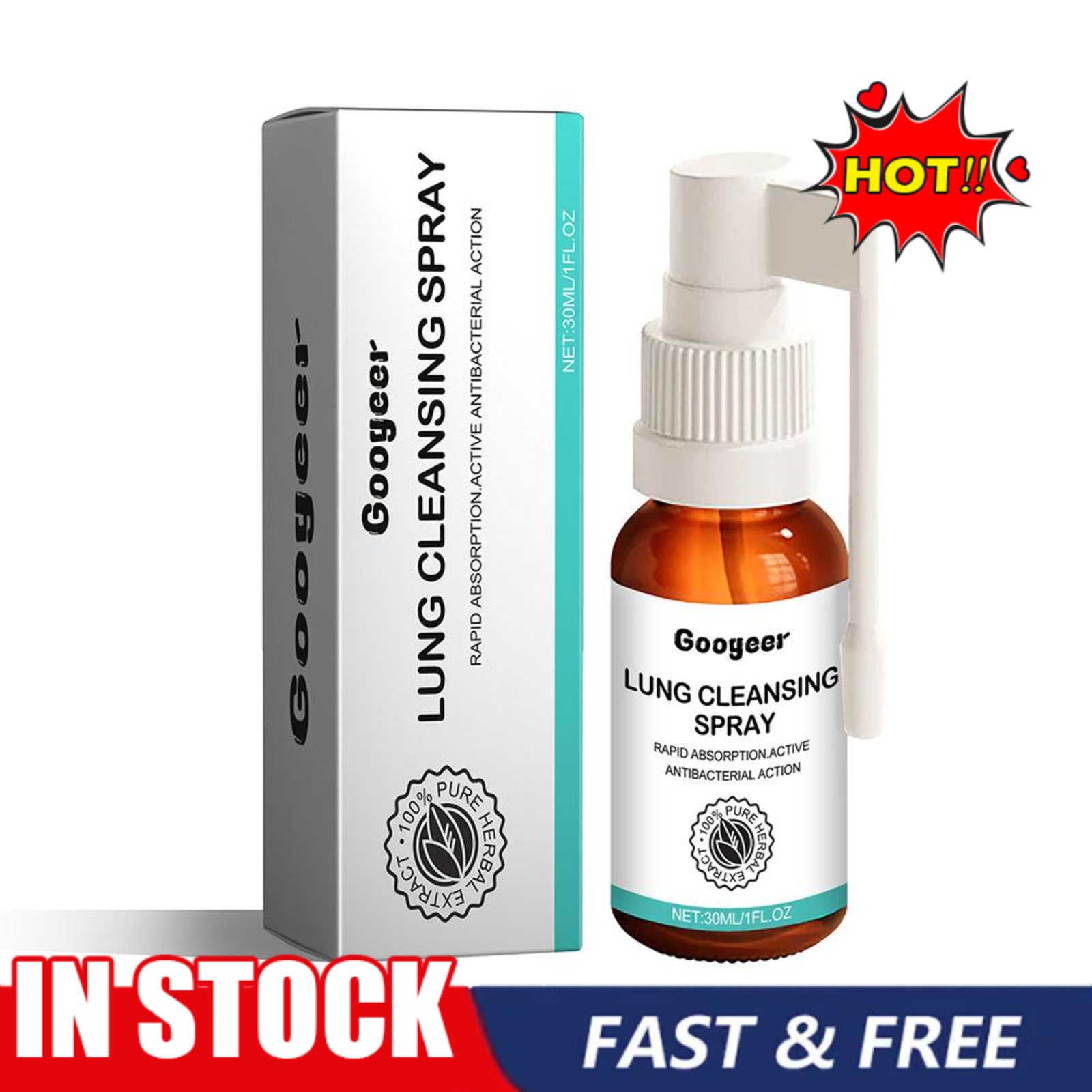 Respinature Herbal Lung-Cleanse Mist Powerful Lung Support,Herbal Care Spray!