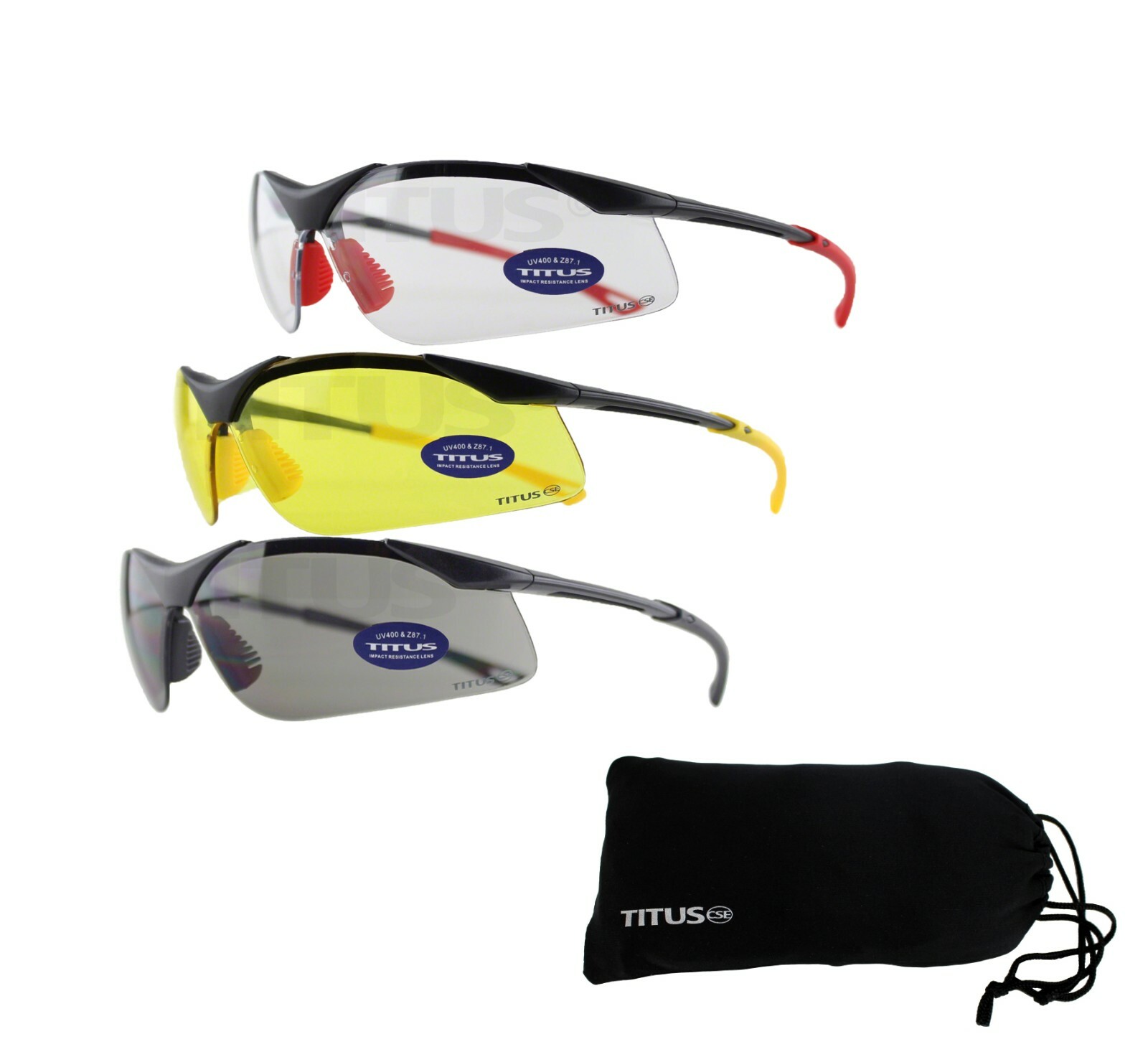 Titus Protective Eye Wear Safety Glasses Side Shield ANSI Z87 Rated