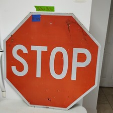 Stop Sign 30" Authentic Retired Street Traffic Road Sign Lot 12-528