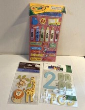Mixed lot Phrase Cafe/Crayola/Recollections Dimensional Scrapbooking Stickers