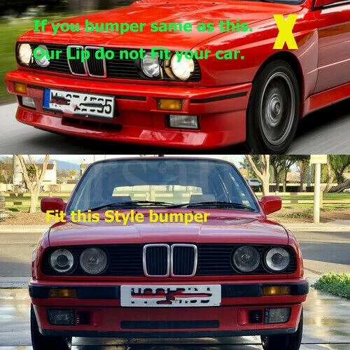 For 84-92 BMW E30 3-SERIES LOWER VALANCE M-TECH STYLE FRONT BUMPER LIP SPOILER Foto 2 de 4
