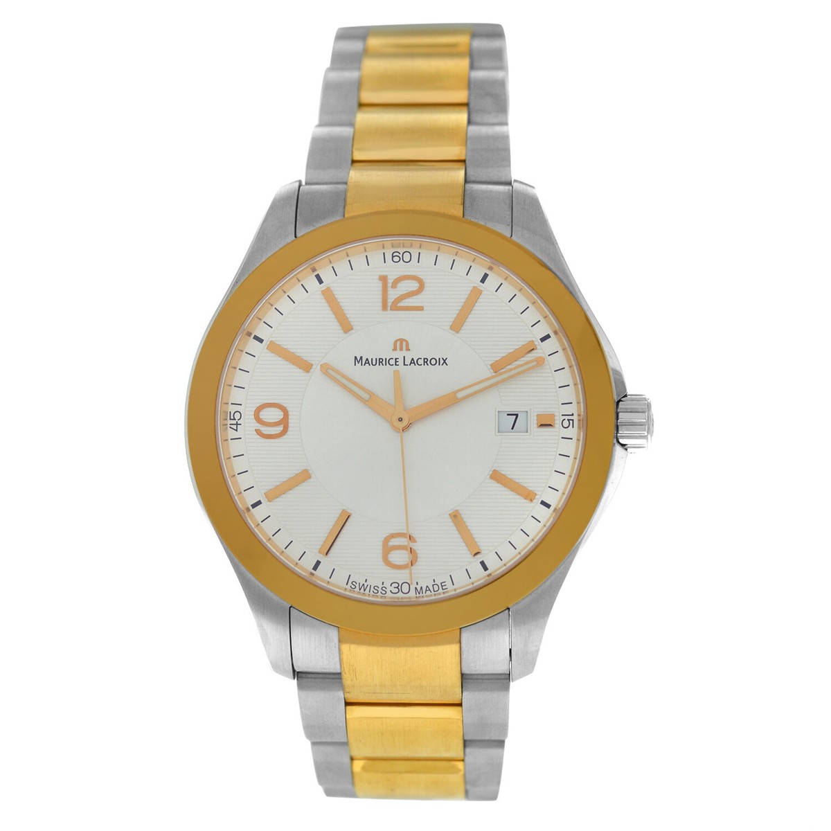 Maurice Lacroix Miros MI1018-PVP13-130 Gold Steel Date Quartz 41MM