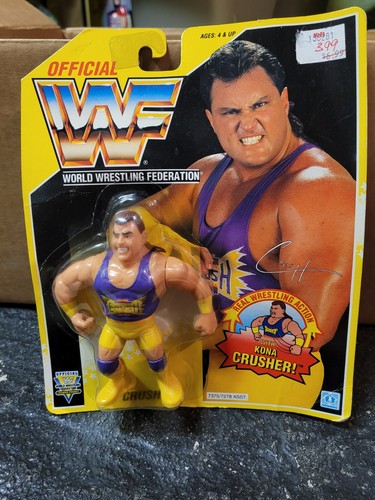 RARE WWF Hasbro Yellow Card Series Crush Wrestling...