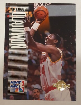 Hakeem Olajuwon Rockets 1994-95 SkyBox Premium NBA on NBC Trading Card  178