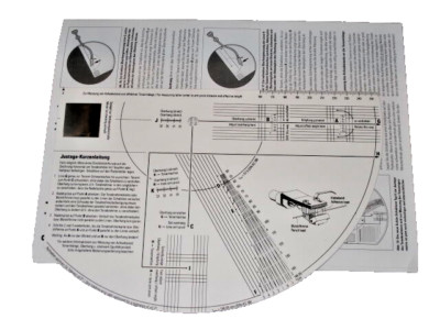 Cartridge Alignment Winkelmesser Justierschablone Plattenspieler deutsche Anleitung